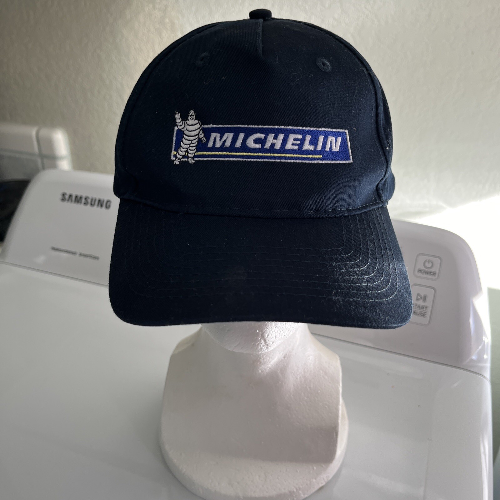 Michelin Man Logo StrapBack Adjustable Black Hat … - image 1