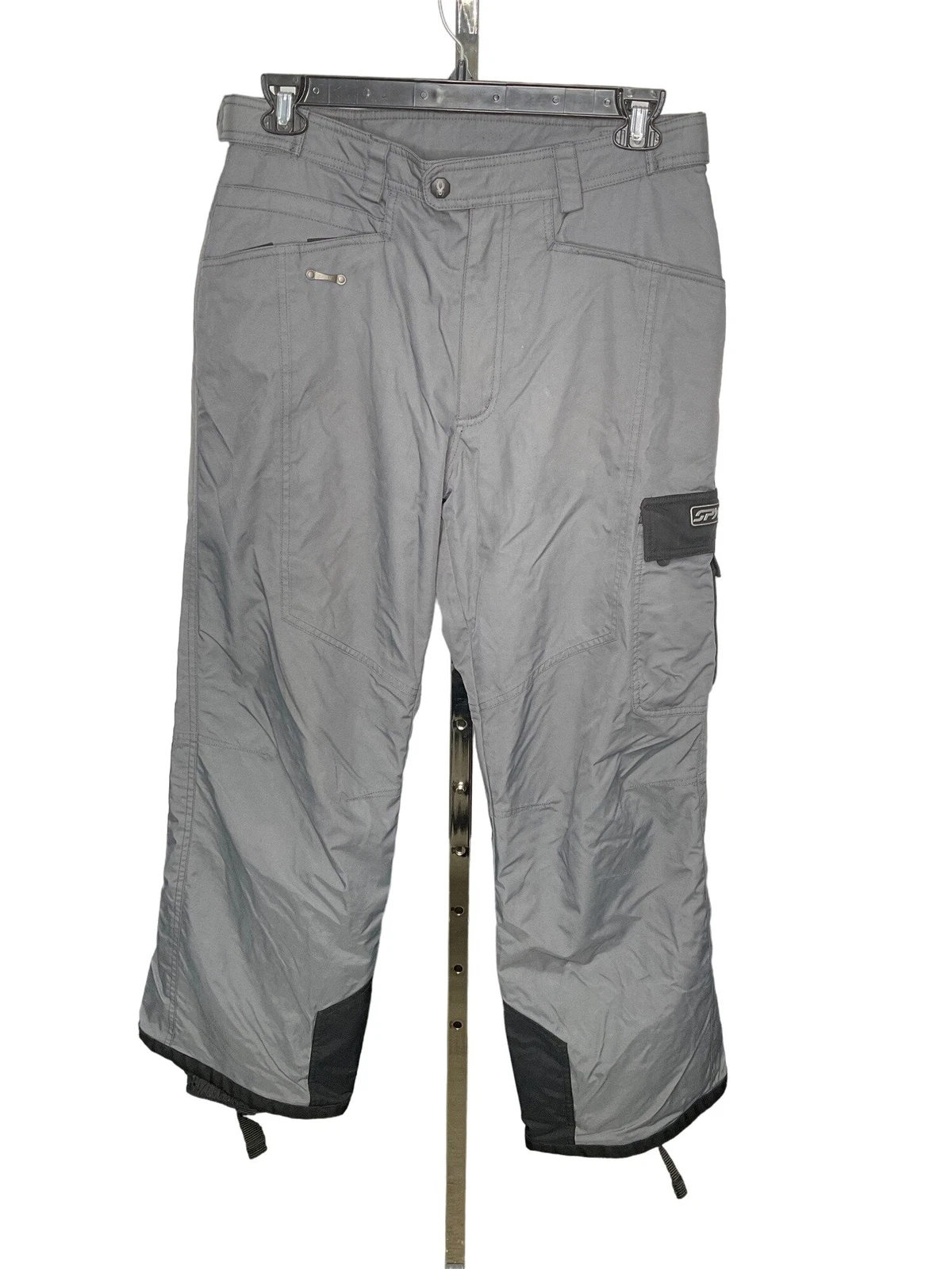 Spyder Mens XTL Ski Pants Gray Thinsulate Insulated Snowboard Snow Cargo Medium