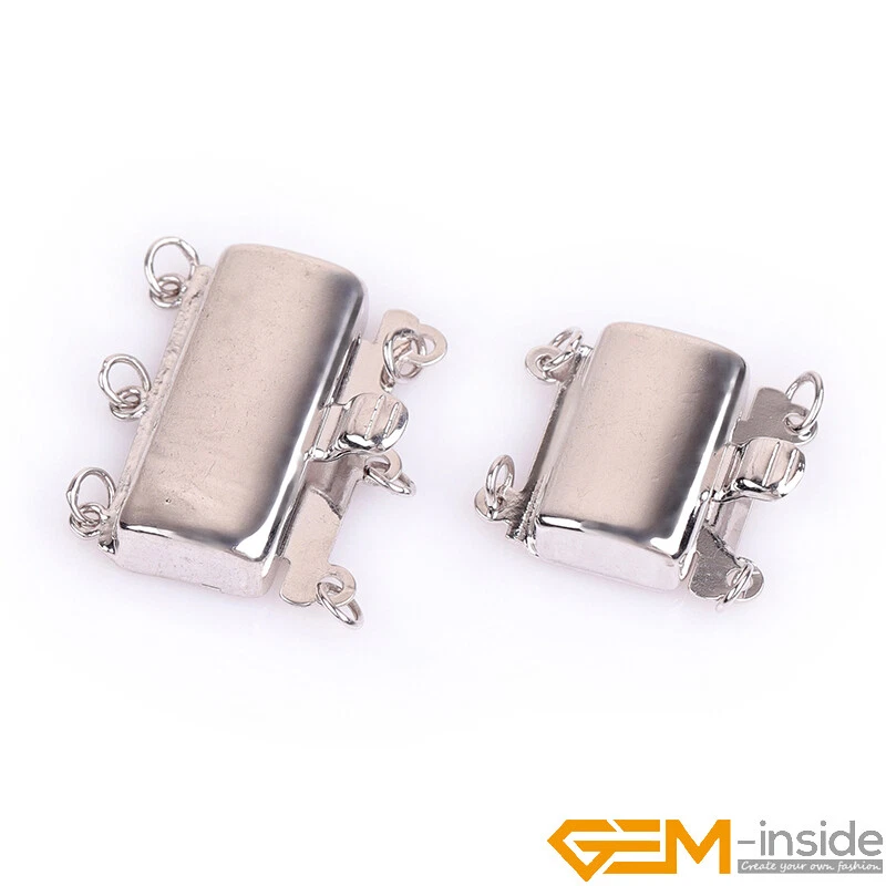 14K Yellow Gold Filled Layered Snap Box Pearl Clasp Jewelry Making Findings 1pcs - Image 2 of 4