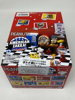 RE-MENT Miniature PEANUTS SNOOPY AMERICAN ZAKKA Complete Set BOX