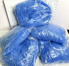 600 - Disposable Bouffant Caps Non Woven Hairnets Head Cover Blue Poly 21" Med