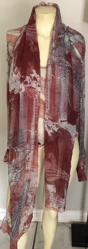 Just Cavalli Ladies Print Silk Shirt Size 42 - Picture 2 of 15
