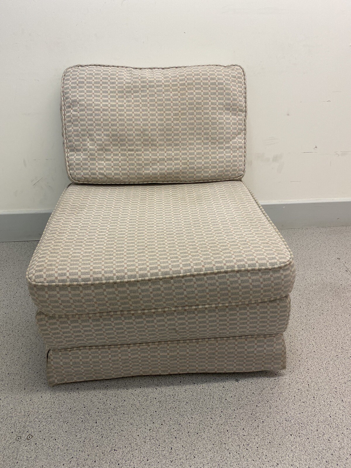 A pair of fold out chair beds, folding bed chairs, transformable double