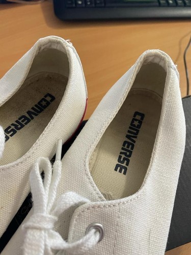ladies white converse all star white ox trainers size UK 5 - Picture 2 of 4