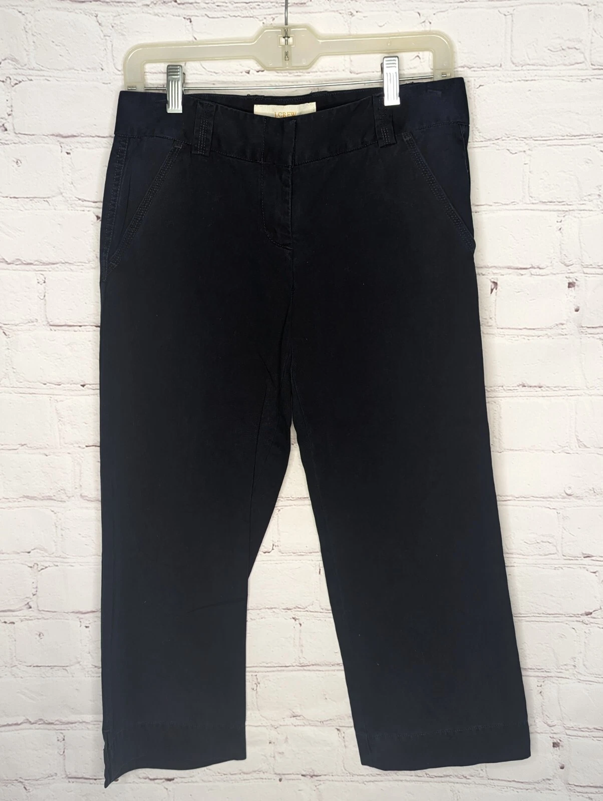 J.Crew Classic Twill Chino Women's Navy Capris 4 Pocket Size 2