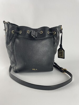 Bag Sac Seau Ralph Lauren Noir RALPH LAUREN Denim Ricky Drawstring