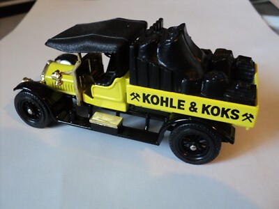 Matchbox M.O.Y. #Y-13, 1918 Crossley, Yellow Coal Truck, 1:47 Scale, No Box, New