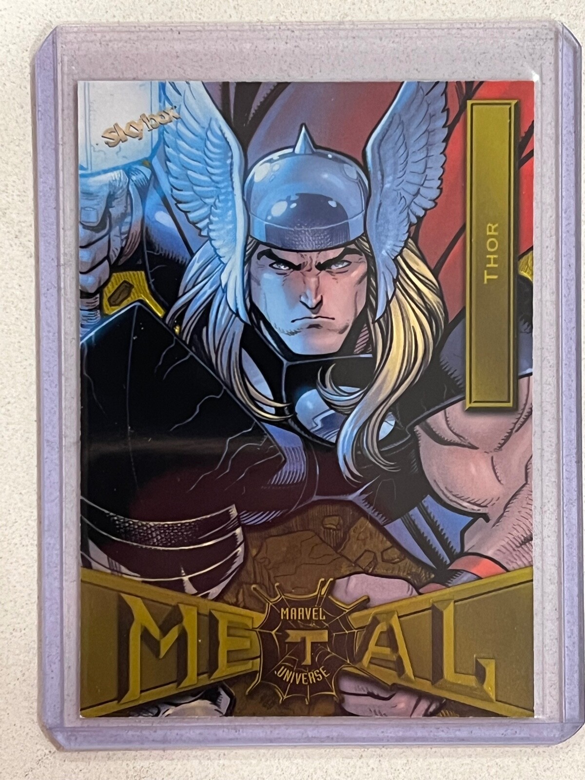 THOR SSP YELLOW 2021 SKYBOX MARVEL METAL UNIVERSE SPIDER-MAN #89