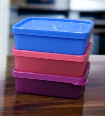 Tupperware Small Canister Gift 2箱セット　新品 Tupperware Small Square Away Container 250ml Set of 3 New | eBay