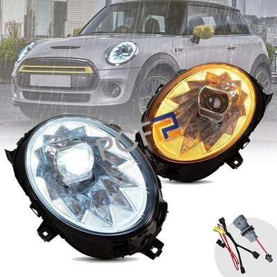 Bentley style LED Headlights For 2014-18 BMW Mini Cooper F56 DRL With Animation