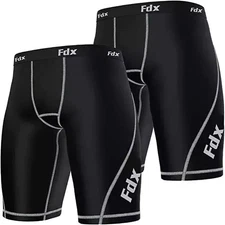 2 pack Mens Compression  Shorts Sports Briefs skin tight gym pants Base layers