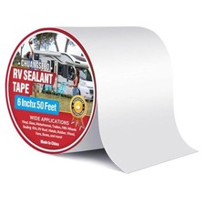 RV Roof Tape White, Sealant Patch Repair for Camper, Trailer, 6 Inch X 50 Feet