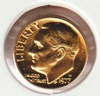 24k Gold Plate Rare Old US 1977 Liberty Roosevelt Dime Collector Collection Coin