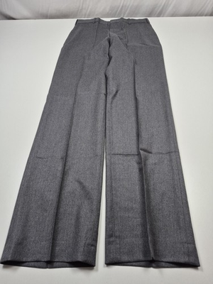 #ad VTG John Alexander Dress Pants Mens 32x34 Gray Wool Flat Front USA NWT $44.95