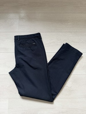 Hugo Boss Black Label Hose Blau Gr. 52 Chino Casual Stoffhose