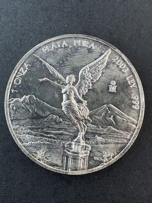 Mexico Liberty 2003, 1 Oz .999 Fine Silver Coin, Oz Libertad Plata