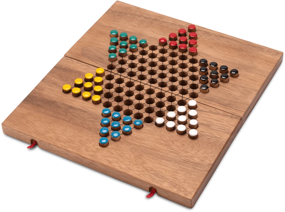 Halma Gr. L für 2 bis 6 Spieler mit Stoffbeutel - Spielfeld 26 x 27 cm - 6 x 10 - Bild 3 von 4