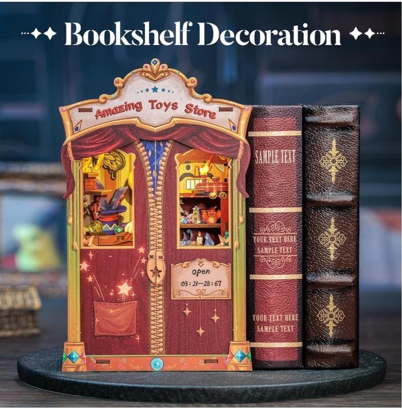 Amazing Toys Store Dollhouse Book Nook Kit - Miniature DIY NIB 