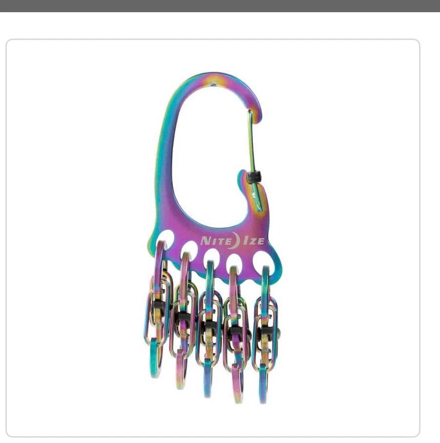Porta-chaves Nite Ize KLKBF-07-R3 aço inoxidável BigFoot Locker na cor espectro - Imagem 2 de 4