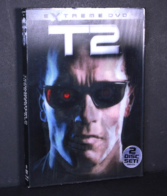 T2 Terminator 2 Extreme DVD 2 Disc Set w Lenticular 3D Depth Movement Slipcover