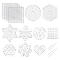 15 StüCk 5 Mm BüGelperlen-Stiftplatten, Kunststoff-BüGelperlenplatten, Groß4692