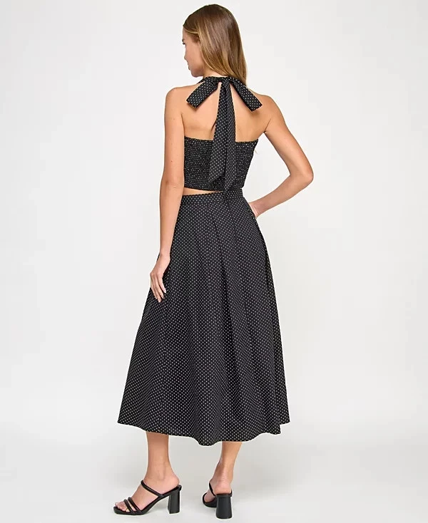 2 шт. KATIA RAE Juniors В горошек хлопковое платье комплект - черный/слоновой кости - L - Изображение 3 из 4