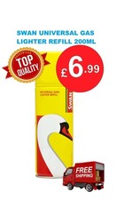 SWAN UNIVERSAL GAS LIGHTER REFILL 200ML FOR ALL TYPES LIGHTERS