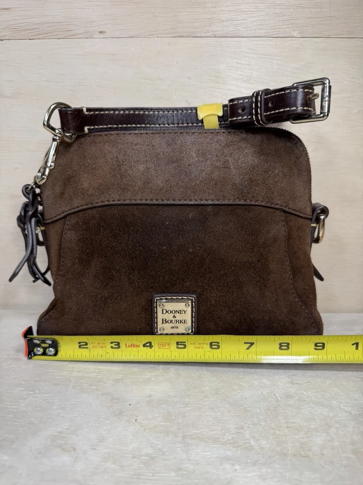 Dooney & Bourke BROWN Suede Cameron Crossbody Handbag Rare - Image 3 of 4