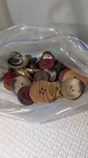 Assortment Of Buttons Bakelite, Metal, Wood. MOP, Antler, Bone, Celluloid, ABS 