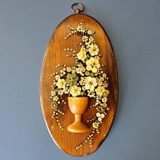 Vintage Nail Flower Art Wall Plaque by Pol-O-...
