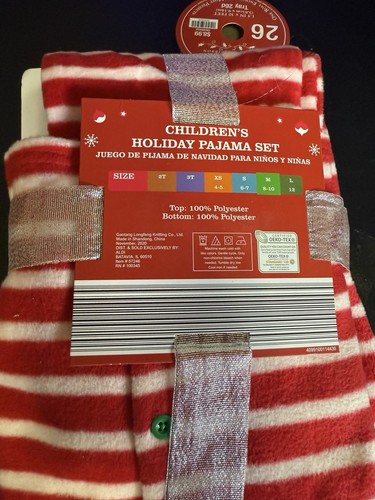 Kid's Christmas Pajama set Medium 8-10 Holiday Party - Picture 4 of 6