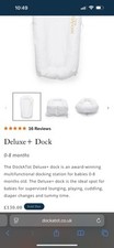 DockATot Deluxe Dock Baby Lounger Portable Suitable for 0-8 Months White