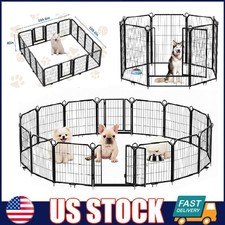 24"/32"/40" Dog Playpen 8/12/16 Panels Pet Fence Cage Puppy Exercise Pen w/Door