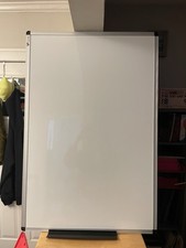 VIZ-PRO Magnetic Dry Erase Board, 36 X 24 Inches, Silver Aluminium Frame