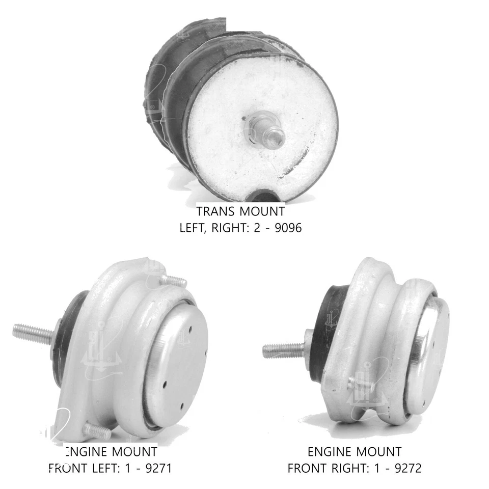 For BMW 540i 1997-2003 Anchor 300633 Engine Mount Kit Foto 3 de 4