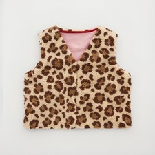 Boden Relaxed Borg Gilet Leopard Girls Vest 6-7 Years Old Brand New 
