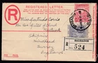 Barbados 1911 Scarce Registered Stationery  Letter Cover to UK