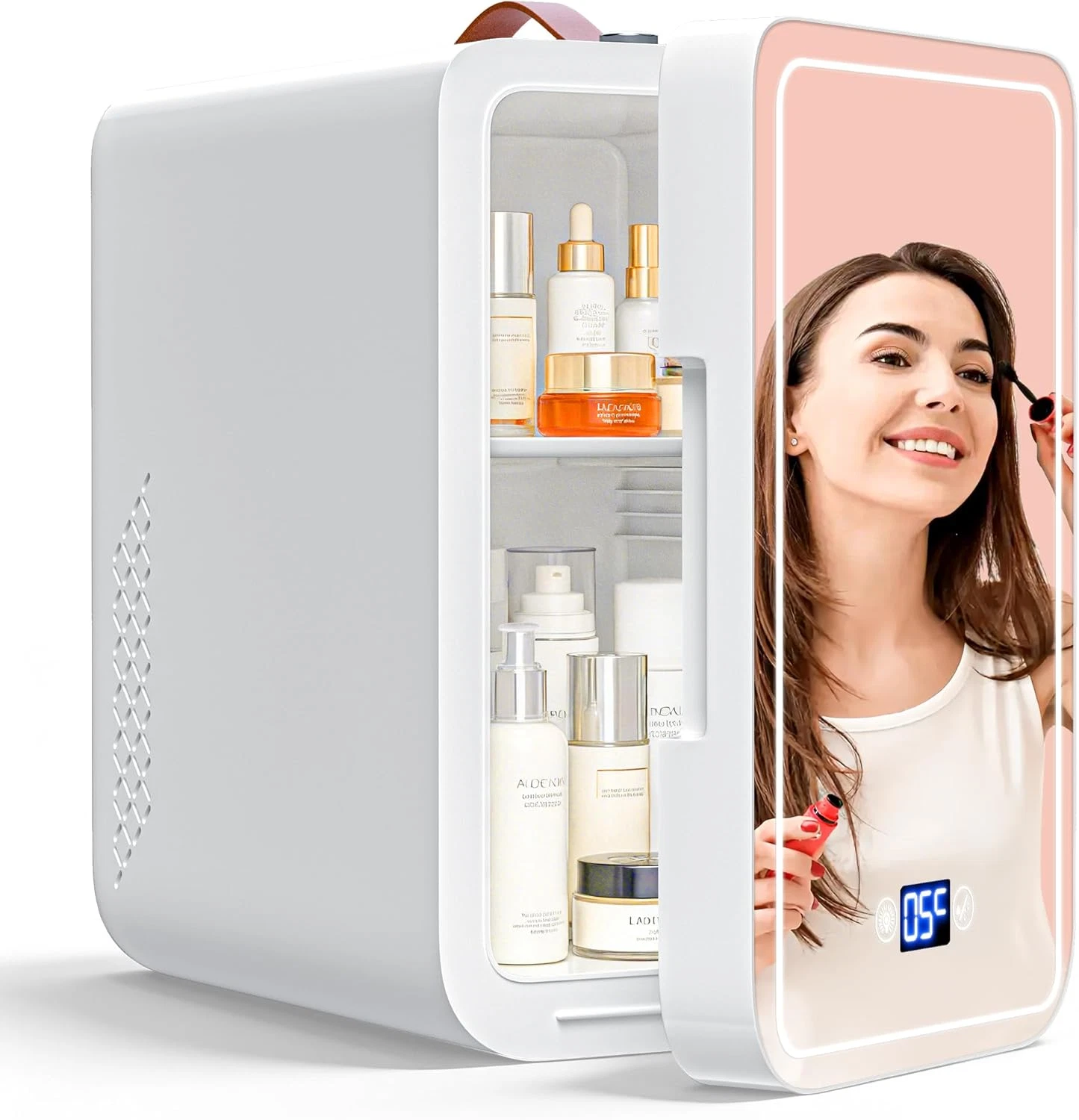 Portable 6L Mini Fridge with LED Mirror, Cooling & Warming for Skincare
Opens in a new window or tab