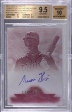 2014 Tribute Printing Plate Magenta 1/1 Aaron Hicks BGS 9.5 GEM MINT Auto r7d