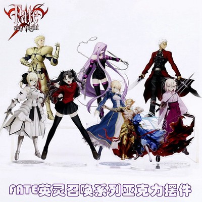 Fate stay night Saber Desktop Cosplay Acrylic Stand Figure Decor Fans 15CM