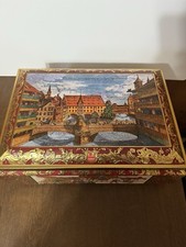 West Germany E. Otto Schmidt Nuremberg Lebkuchen Gingerbread Large Tin Box