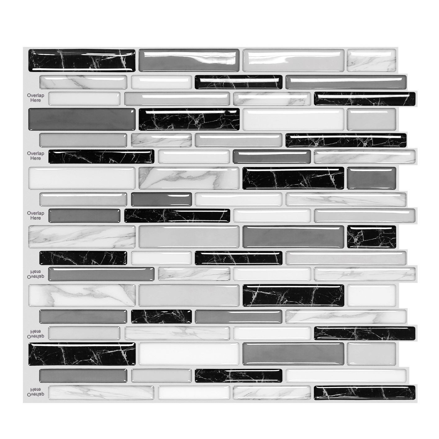 10PCS 12''X12'' Peel and Stick Kitchen Backsplash Tiles Self Adhesive Tile