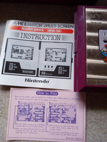 Game and Watch Nintendo Super Mario Bros Game in Original Box Instructions Luigi