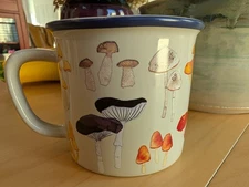 FIELD MUSHROOMS Now Designs Danica Large Ceramic Mug Cup Coffee