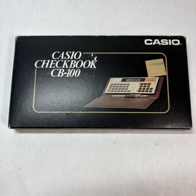 Vintage Casio CB-100 Checkbook Electronic Calculator Original Box Tested Working