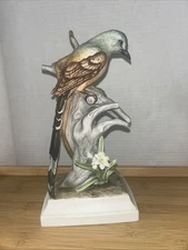 Bird Branch Andrea By Sadek Scissor Tailed Flycatcher Porcelain Figurine Japan