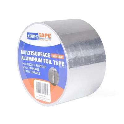 ADHES TAPE PURSUIT OF PERFECTION Premium Aluminum Foil Tape 3 Inch x 55 Yards Metal Duct Tape for HVAC & Sealing