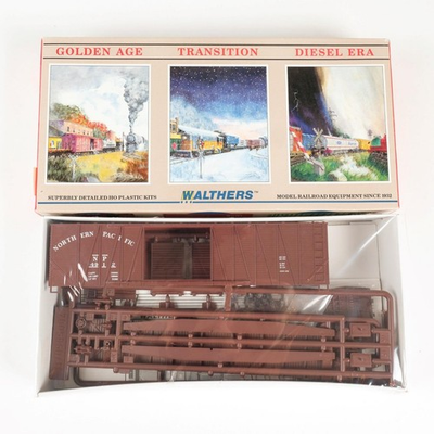 #ad #ad Walthers HO Northern Pacific NP #4912 50#x27; DD OB Auto Box Car Kit 932 5853 C $18.99