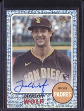 Jackson Wolf 2024 Topps Archives 68FF-JW 1968 Fan Favorites Blue  Auto RC 5/25