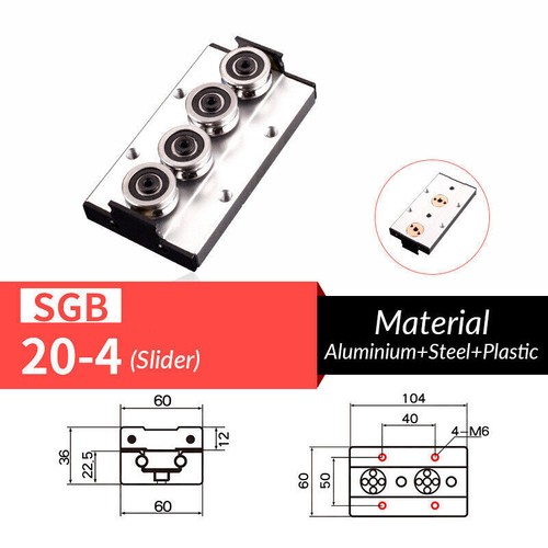 Guide lineari a due assi incorporate guida scorrevole SGB10 - SGB35 3/4/5 Wheel - Foto 47 di 66